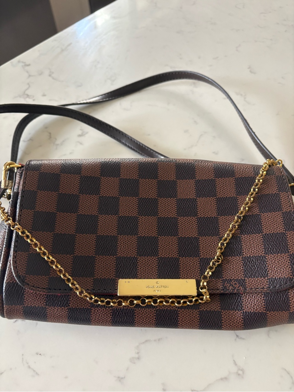 Designer inspired Crossbody Bag with Gold Chain